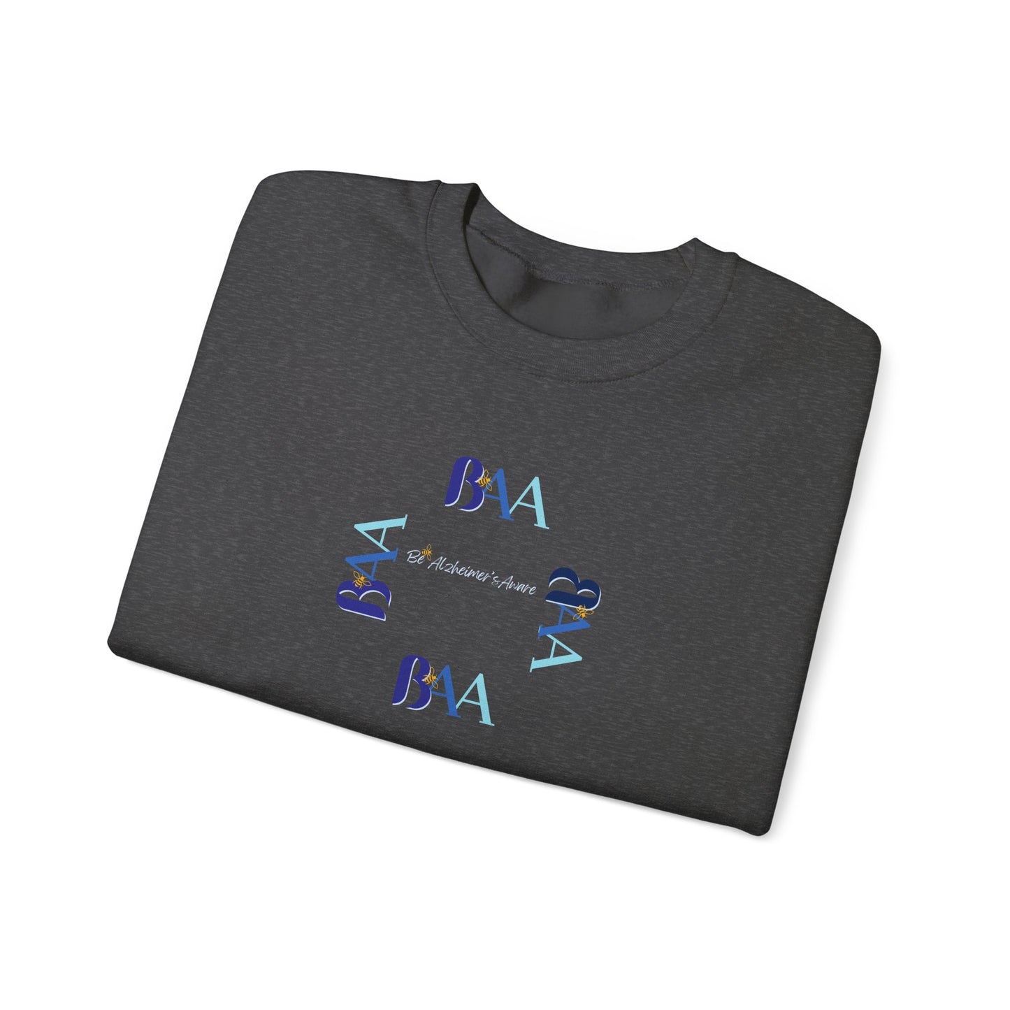 Be Alzheimer's Aware BAA Blue Ring Unisex Crewneck Sweatshirt