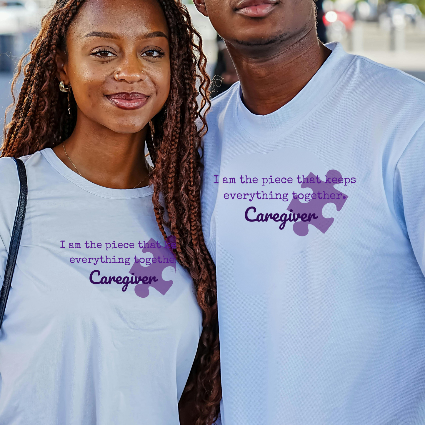 Caregiver's Puzzle Piece Unisex Jersey Tee