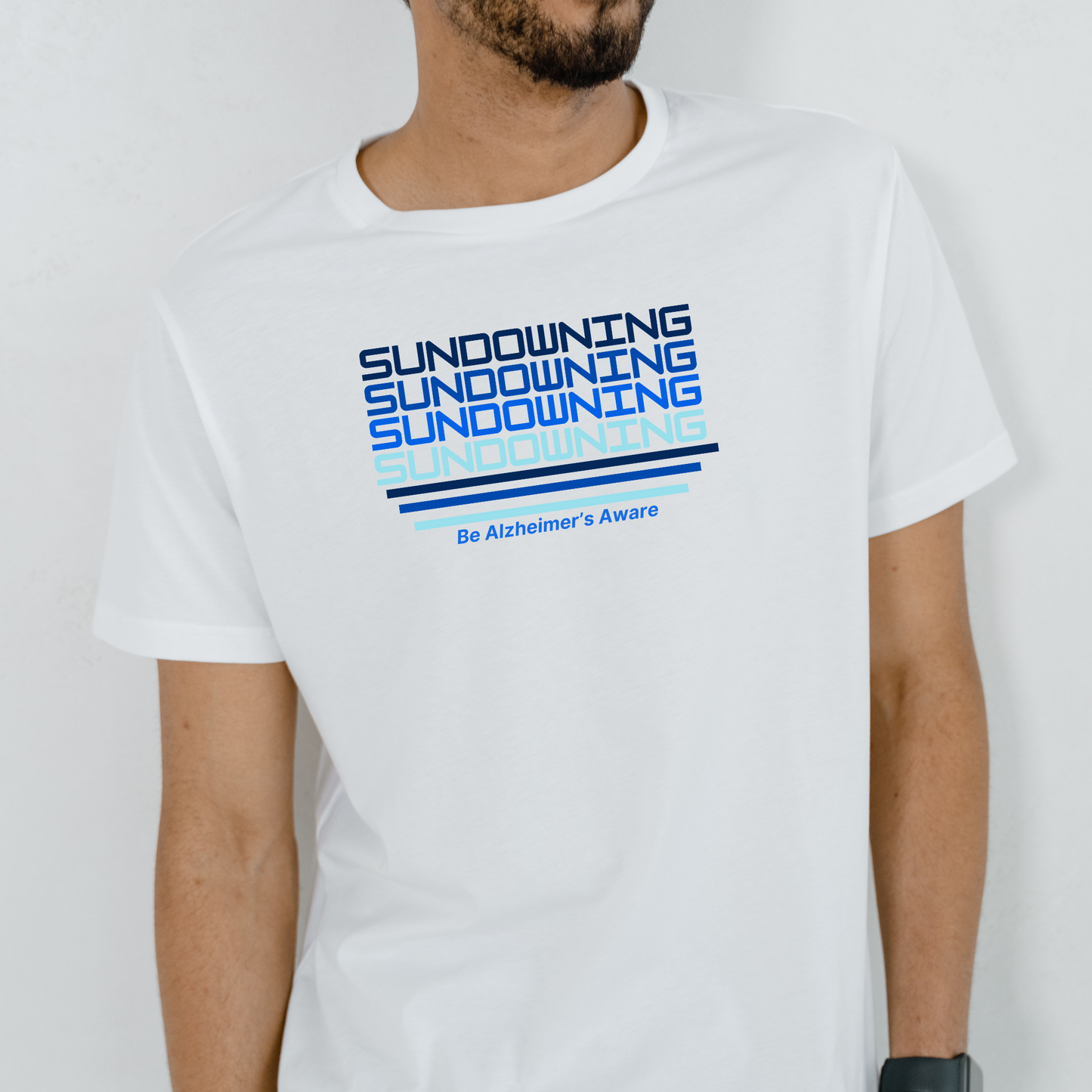 Be Alzheimer's Aware, Gradient Blue Sundowning Unisex T-shirt