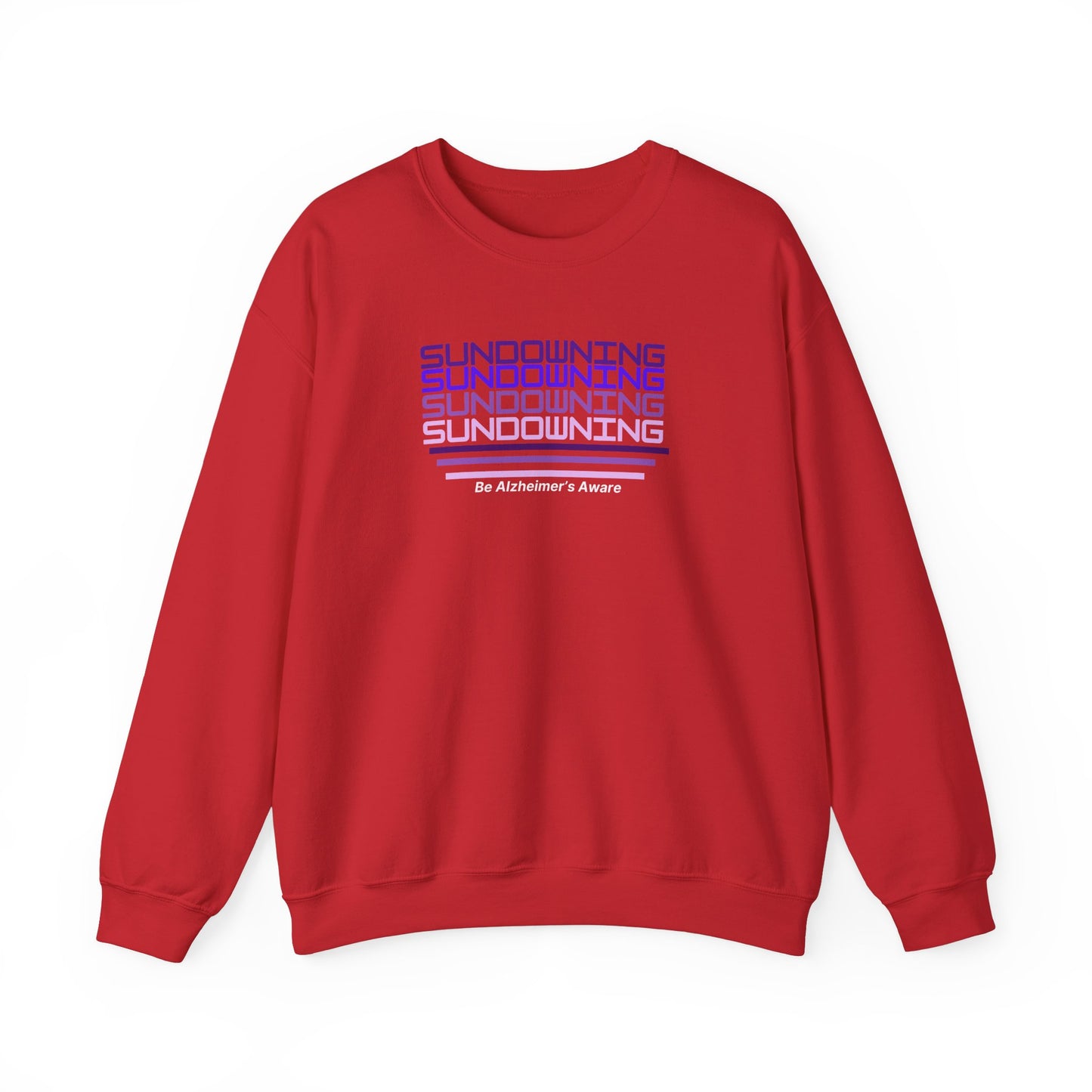 Be Alzheimer's Aware Sundowning Gradient Purple Unisex Crewneck Sweatshirt