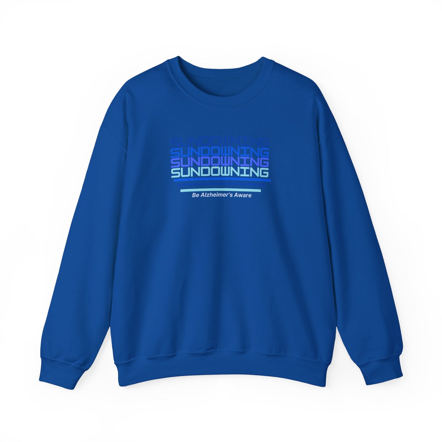 Be Alzheimer's Aware Sundowning Gradient Blue Unisex Crewneck Sweatshirt