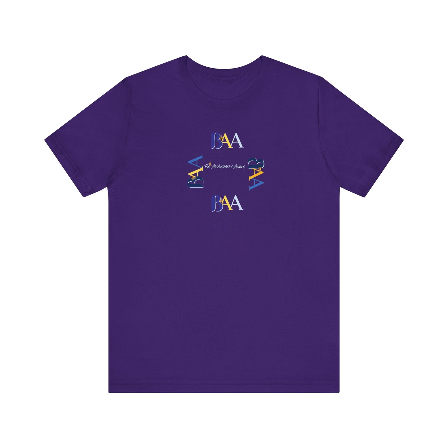 Be Alzheimer's Aware BAA Golden/Blue Ring Unisex T-shirt