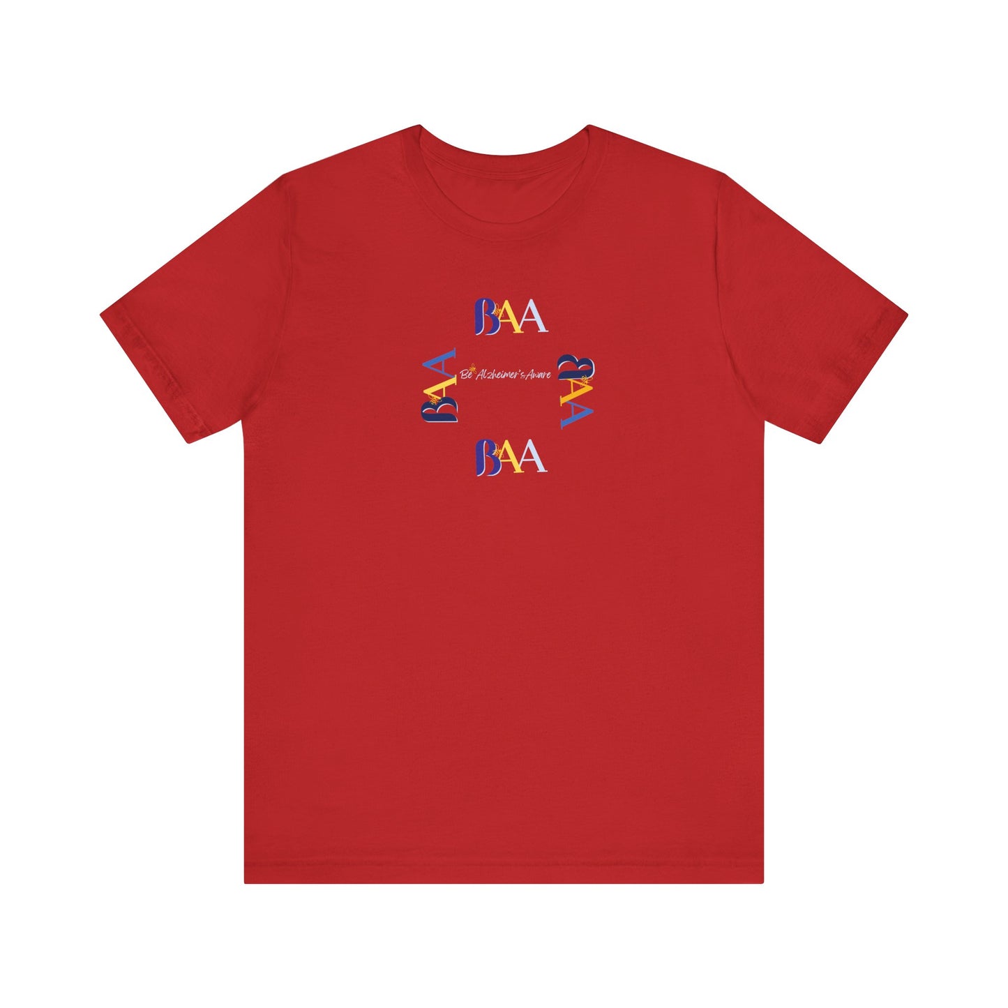 Be Alzheimer's Aware BAA Golden/Blue Ring Unisex T-shirt