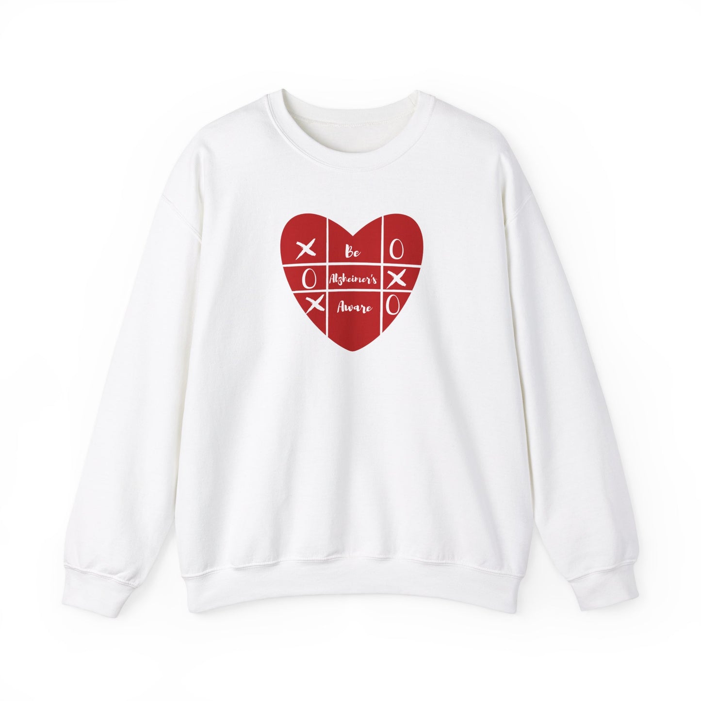 Alzheimer's Awareness Tic-Tac-Toe Heart Sweatshirt
