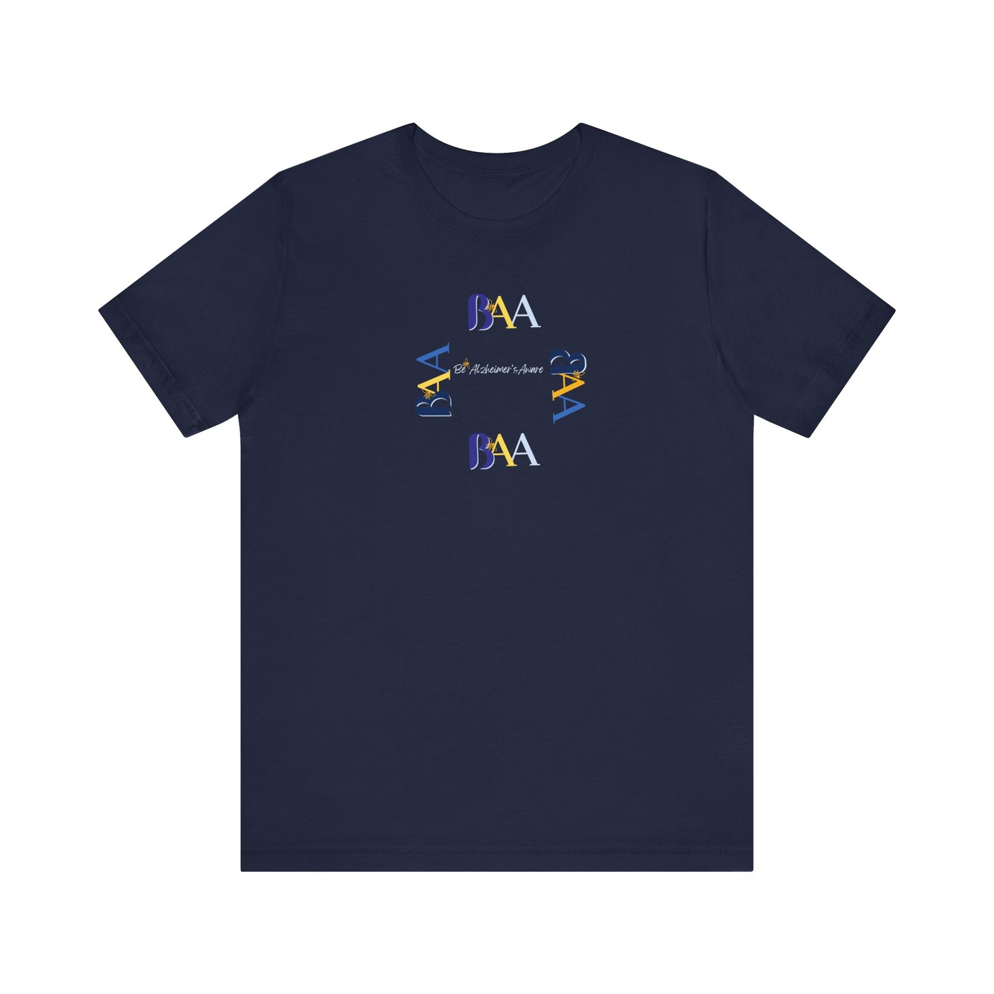 Be Alzheimer's Aware BAA Golden/Blue Ring Unisex T-shirt
