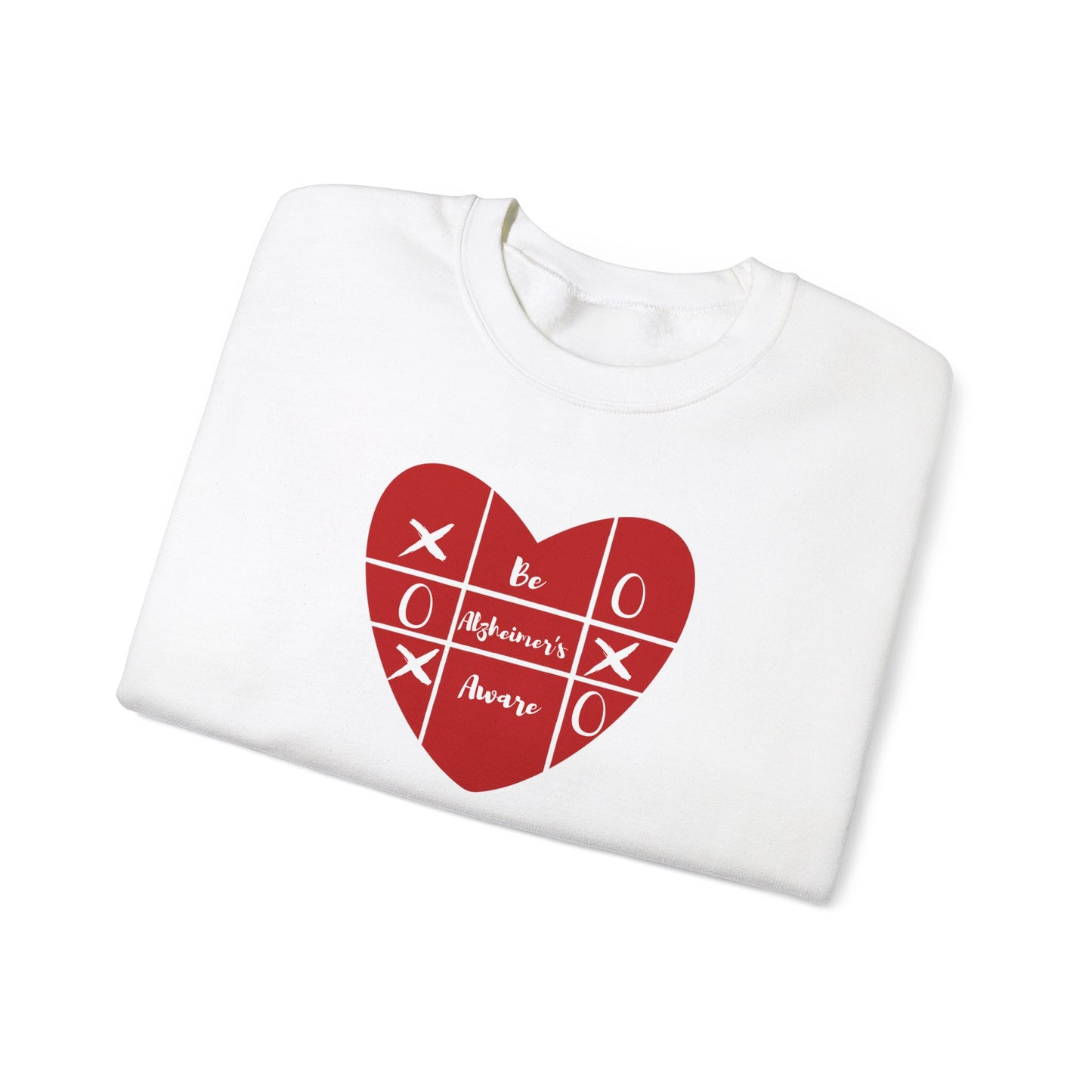 Alzheimer's Awareness Tic-Tac-Toe Heart Sweatshirt