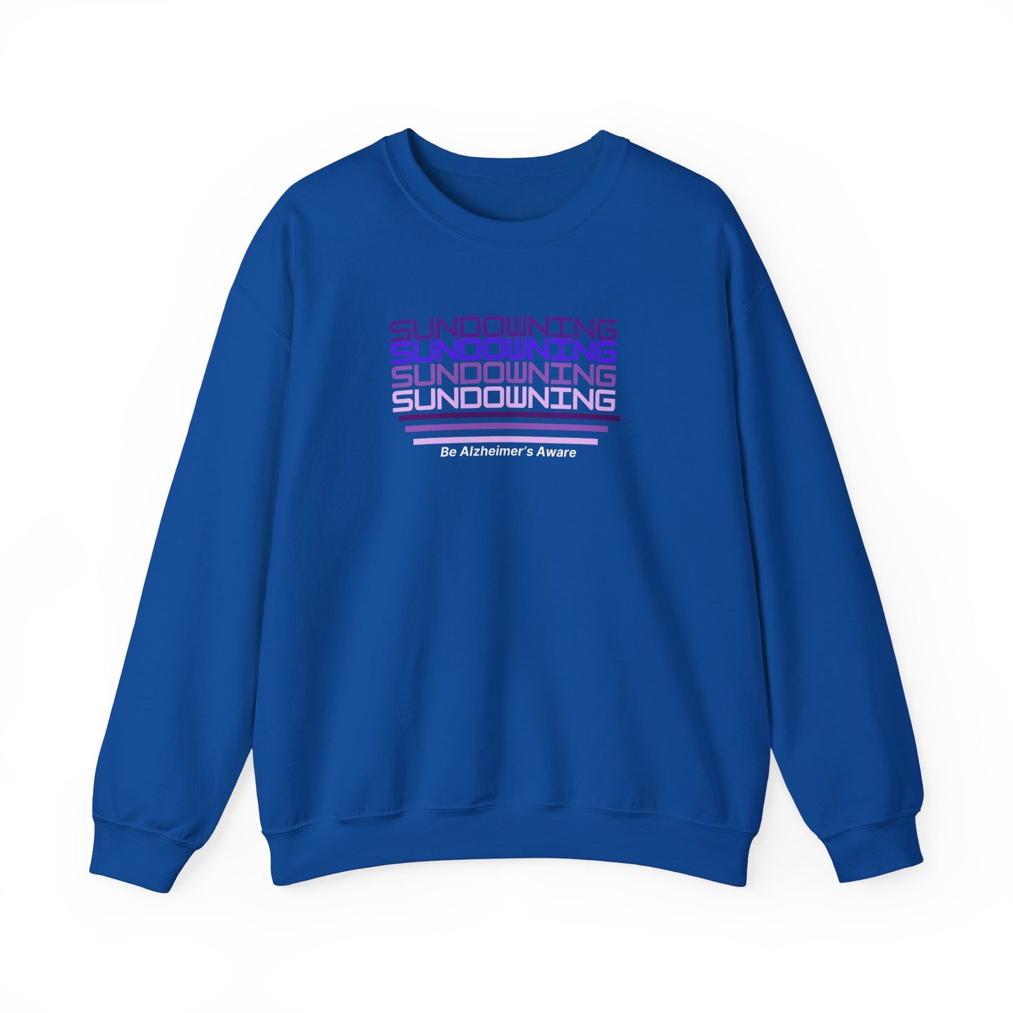 Be Alzheimer's Aware Sundowning Gradient Purple Unisex Crewneck Sweatshirt