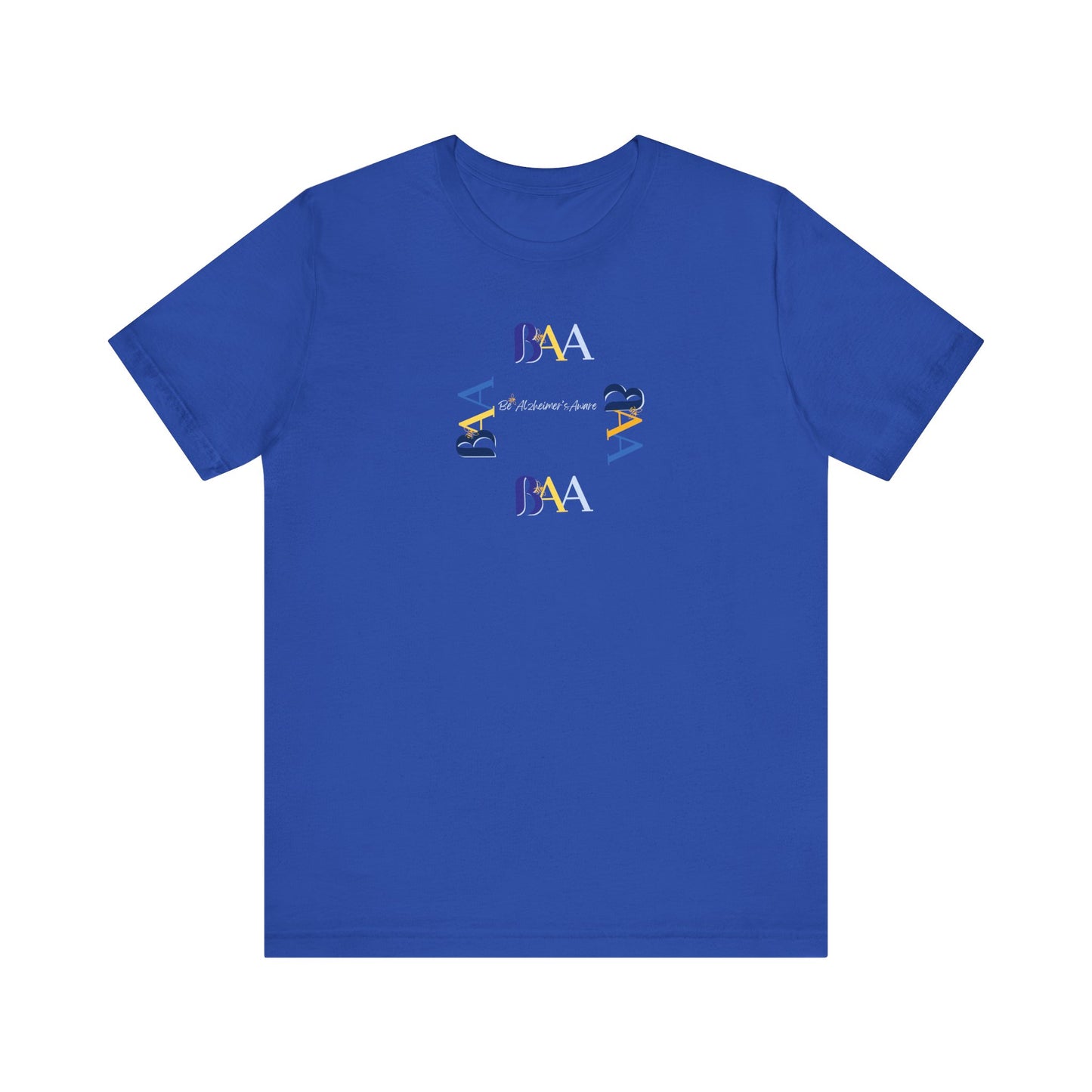 Be Alzheimer's Aware BAA Golden/Blue Ring Unisex T-shirt