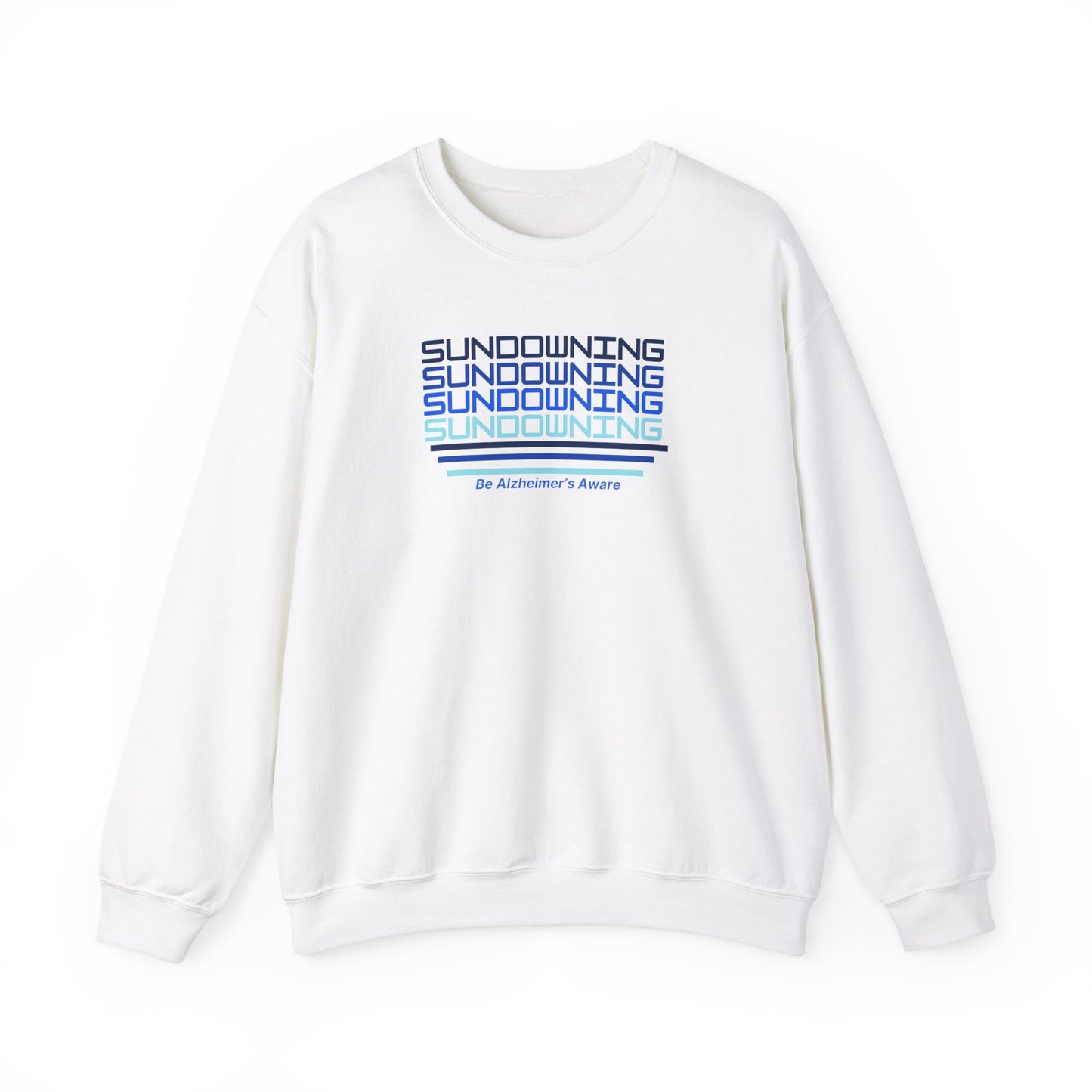 Be Alzheimer's Aware Sundowning Gradient Blue Unisex Crewneck Sweatshirt