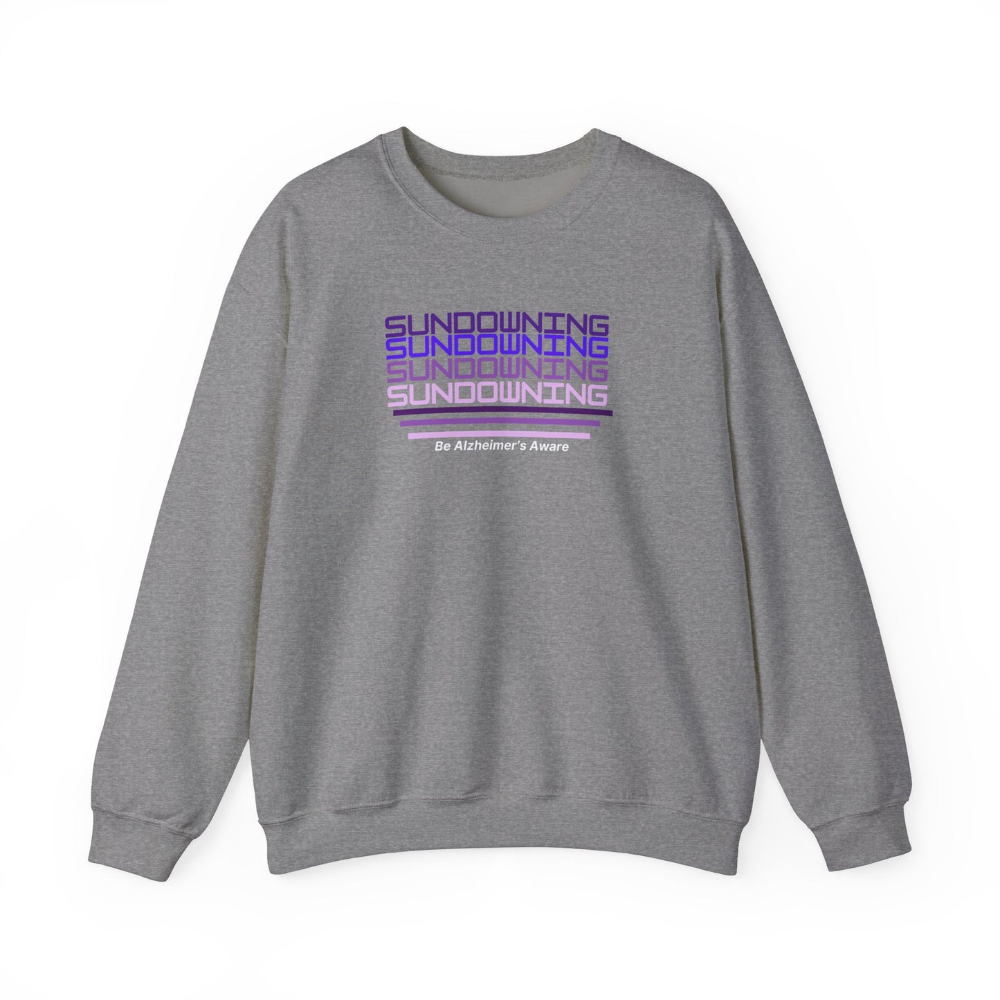 Be Alzheimer's Aware Sundowning Gradient Purple Unisex Crewneck Sweatshirt