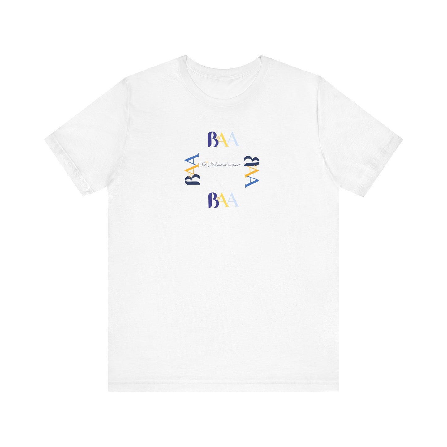 Be Alzheimer's Aware BAA Golden/Blue Ring Unisex T-shirt