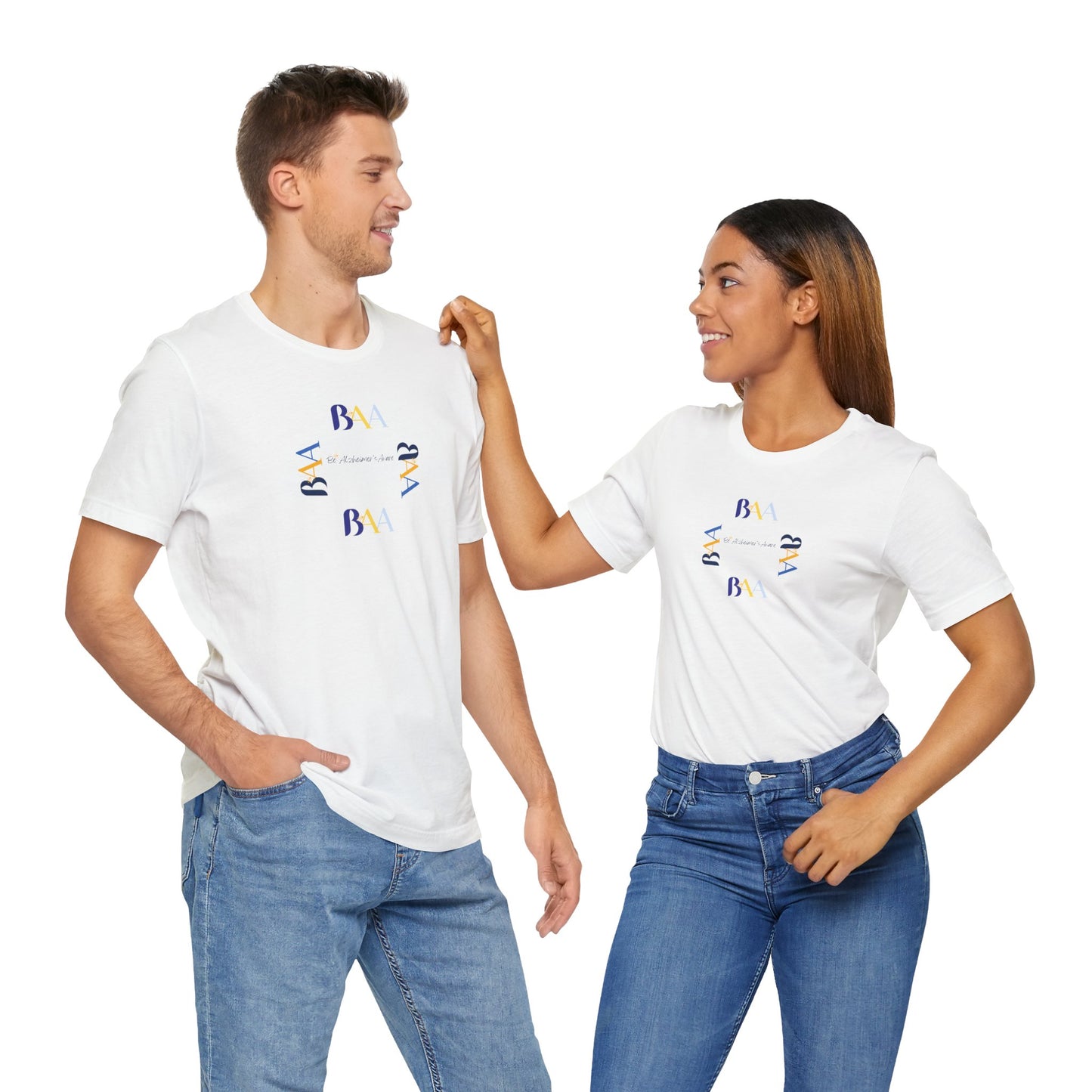 Be Alzheimer's Aware BAA Golden/Blue Ring Unisex T-shirt
