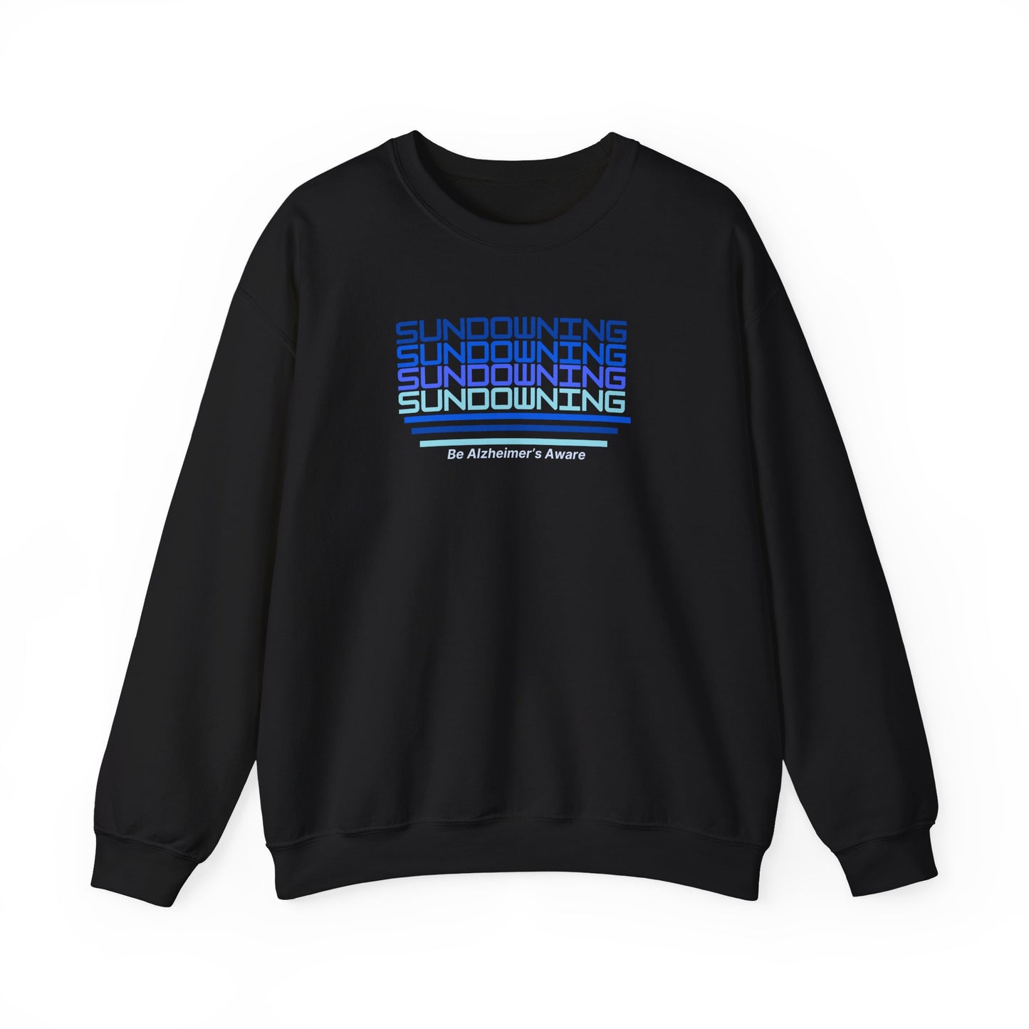 Be Alzheimer's Aware Sundowning Gradient Blue Unisex Crewneck Sweatshirt