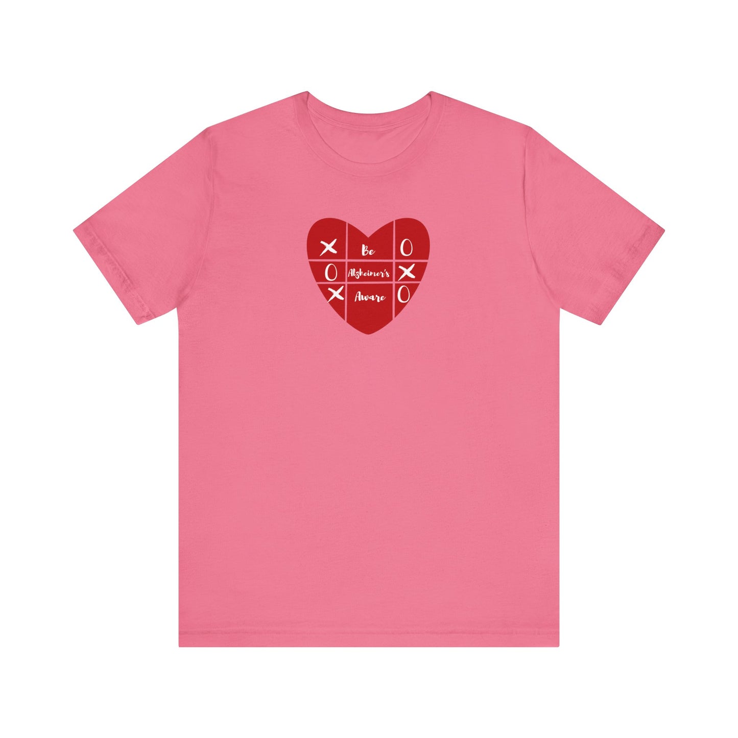 Be Alzheimer's Aware Xoxox Heart Tic-Tac-Toe Unisex T-shirt