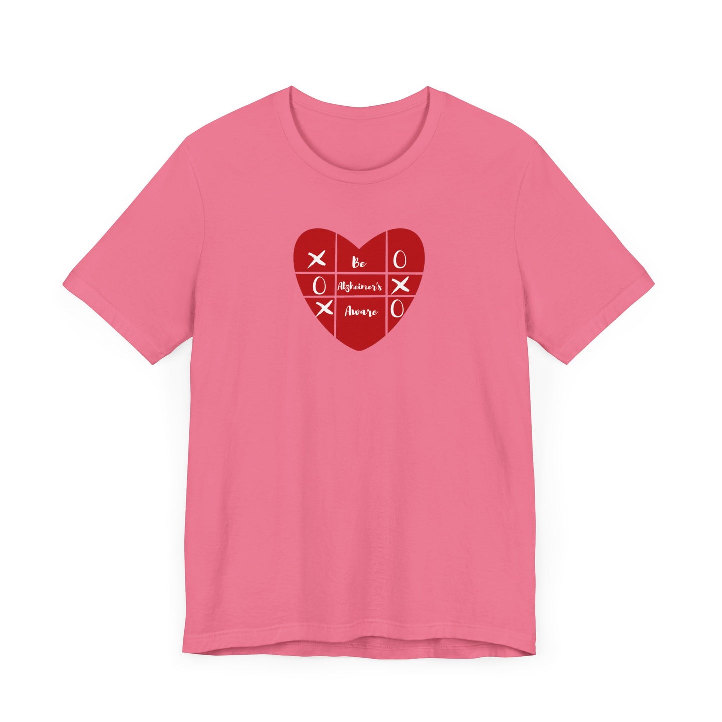 Be Alzheimer's Aware Xoxox Heart Tic-Tac-Toe Unisex T-shirt