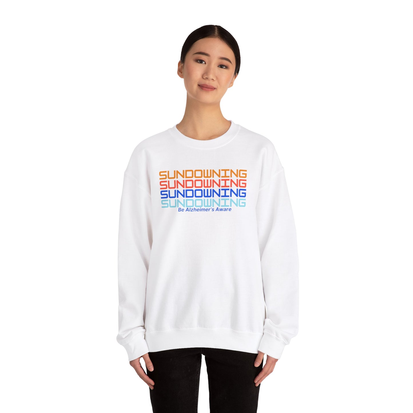 Be Alzheimer's Aware Sundowning Sunset Crewneck Sweatshirt