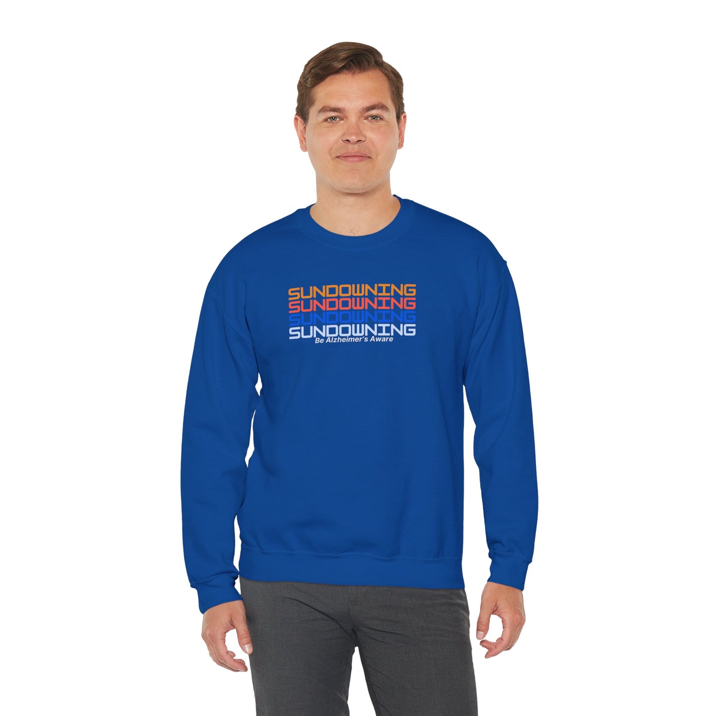 Be Alzheimer's Aware Sundowning Sunset Crewneck Sweatshirt