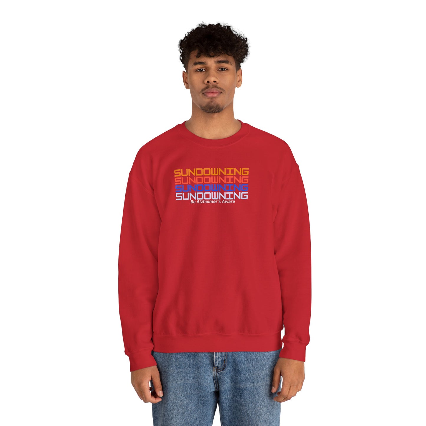 Be Alzheimer's Aware Sundowning Sunset Crewneck Sweatshirt