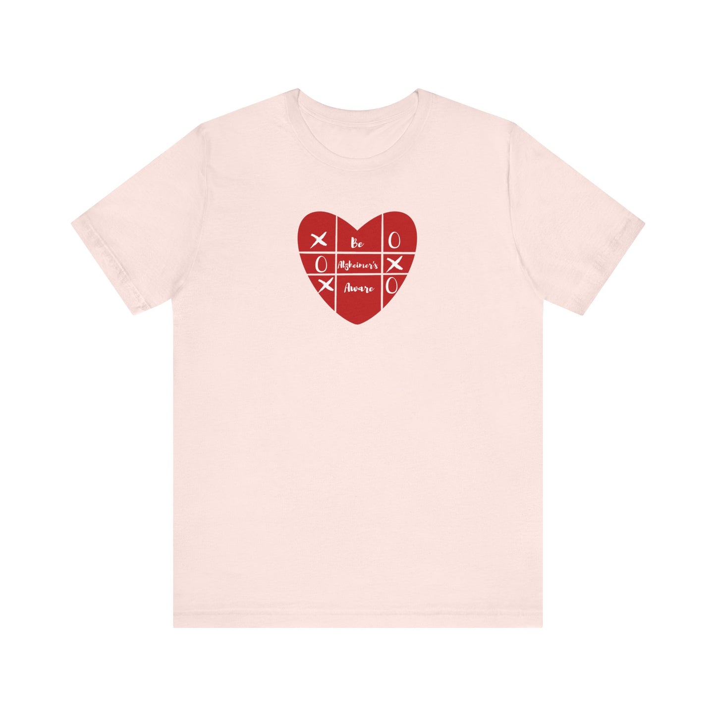 Be Alzheimer's Aware Xoxox Heart Tic-Tac-Toe Unisex T-shirt