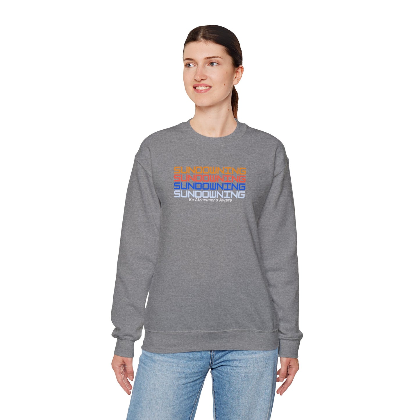 Be Alzheimer's Aware Sundowning Sunset Crewneck Sweatshirt