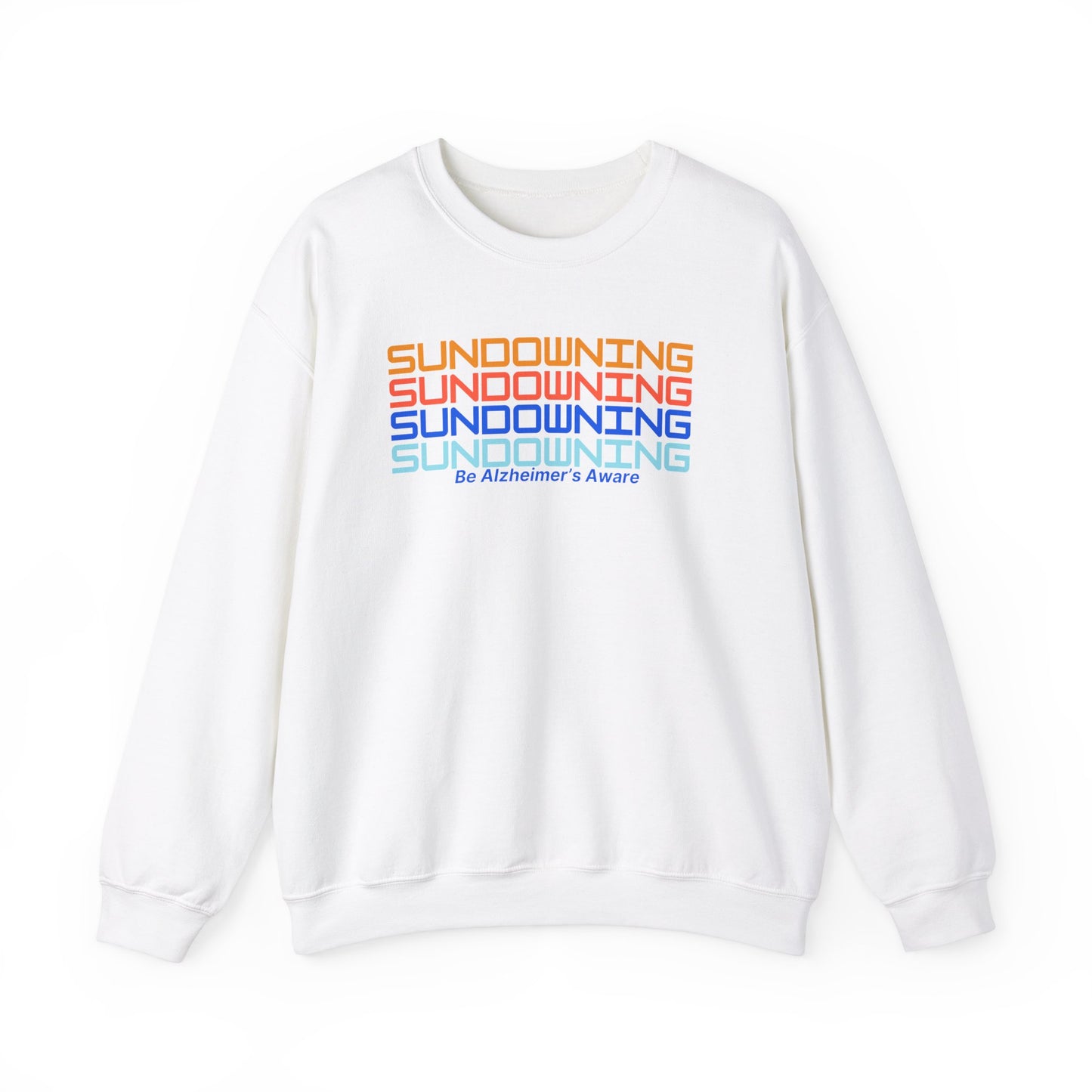 Be Alzheimer's Aware Sundowning Sunset Crewneck Sweatshirt