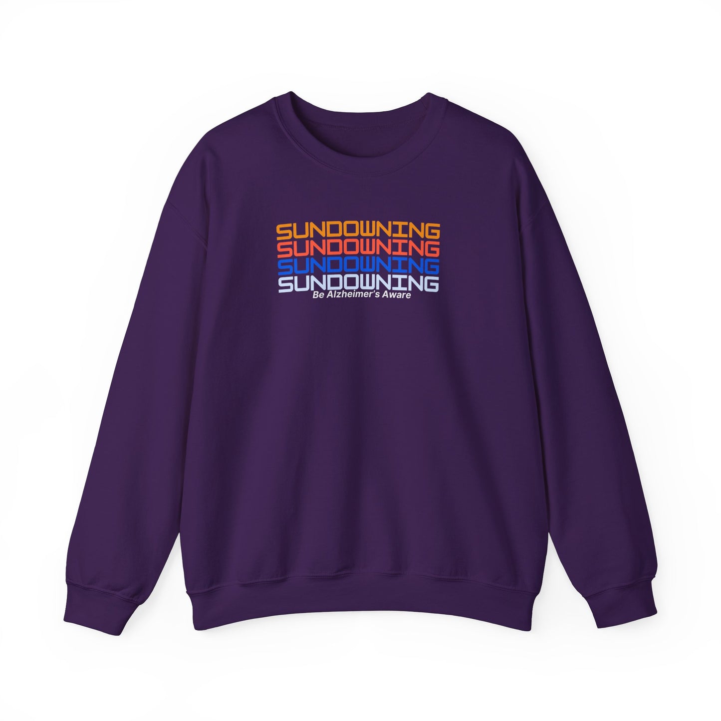 Be Alzheimer's Aware Sundowning Sunset Crewneck Sweatshirt
