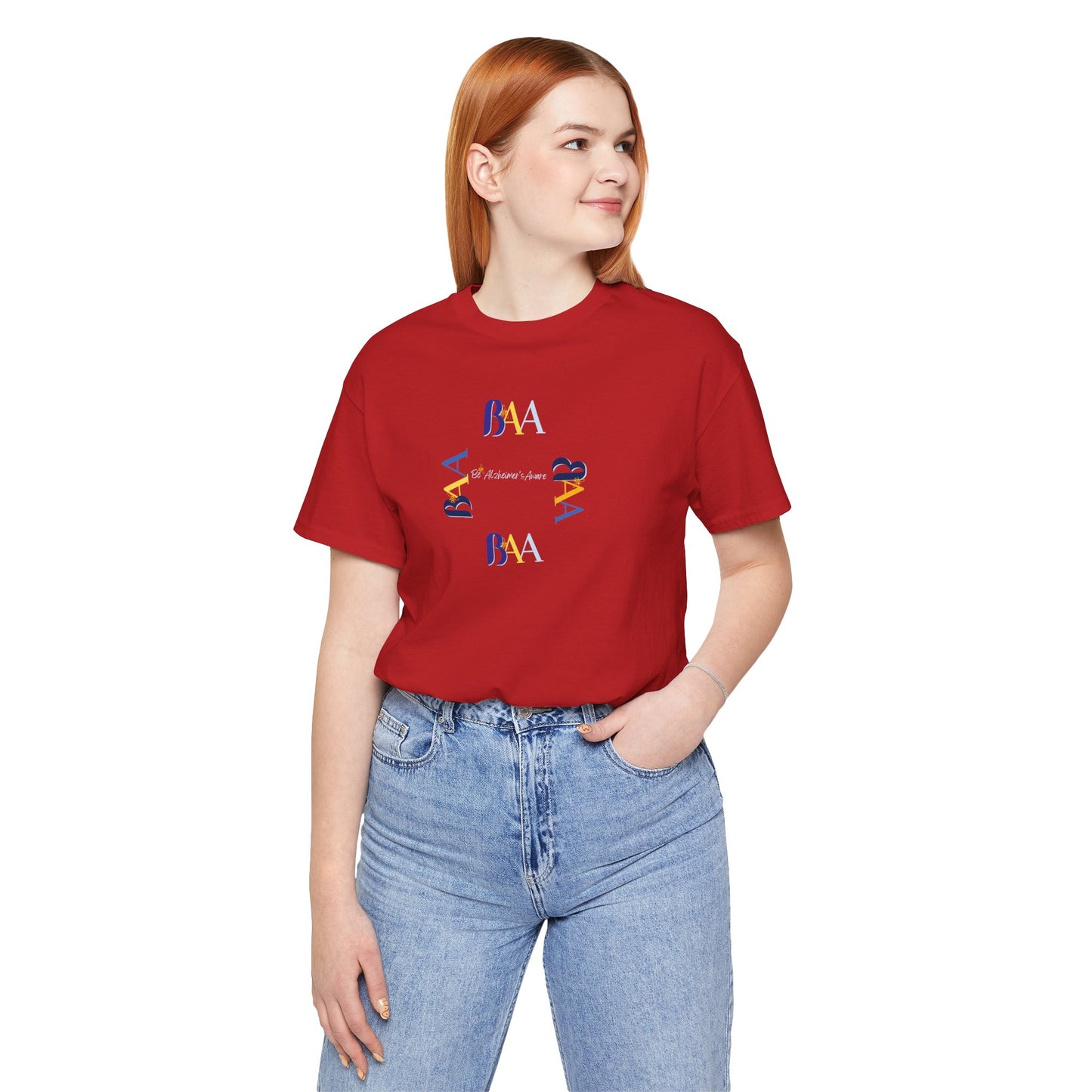Be Alzheimer's Aware BAA Golden/Blue Ring Unisex T-shirt