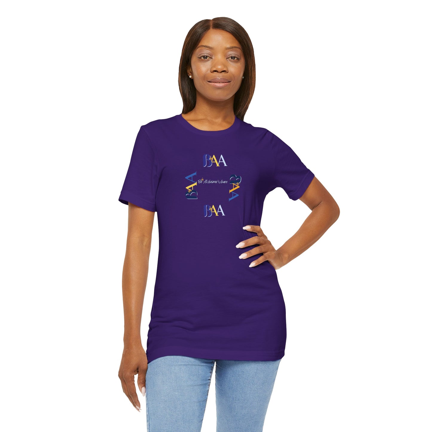 Be Alzheimer's Aware BAA Golden/Blue Ring Unisex T-shirt