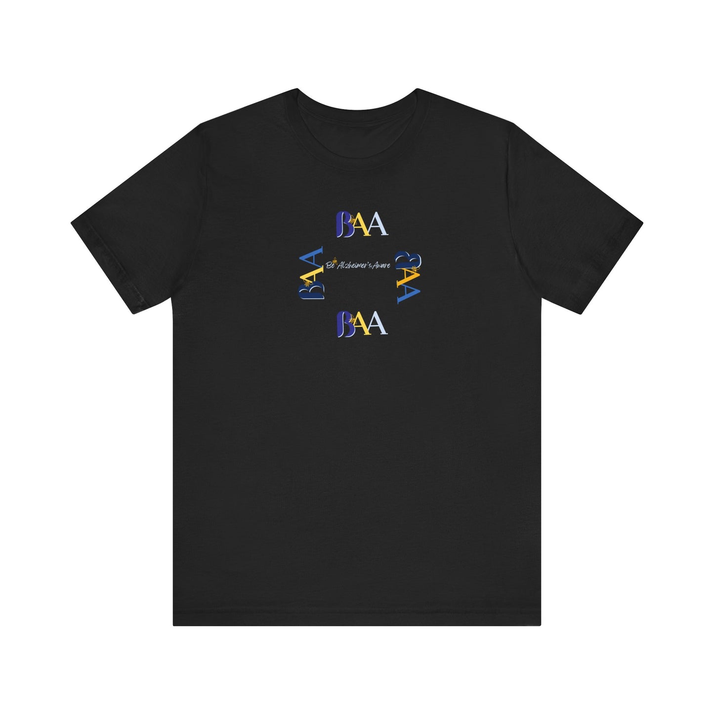 Be Alzheimer's Aware BAA Golden/Blue Ring Unisex T-shirt