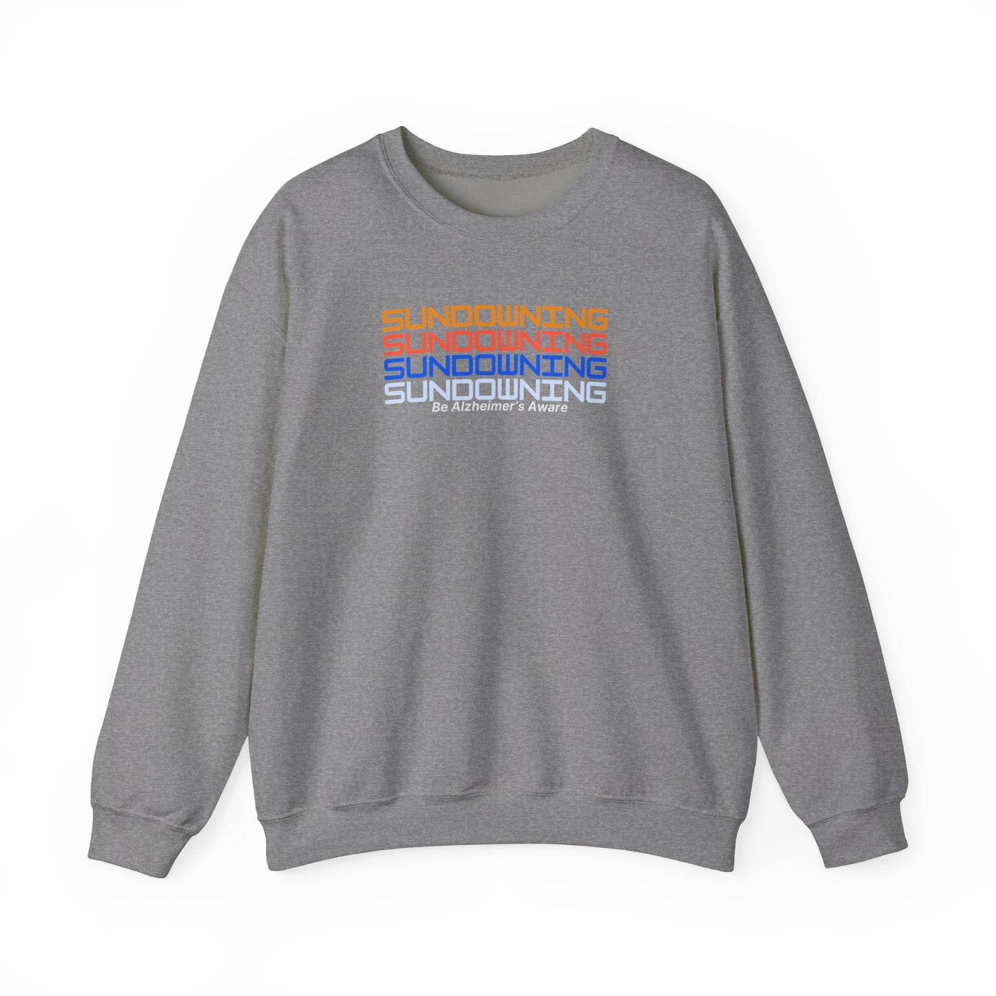 Be Alzheimer's Aware Sundowning Sunset Crewneck Sweatshirt
