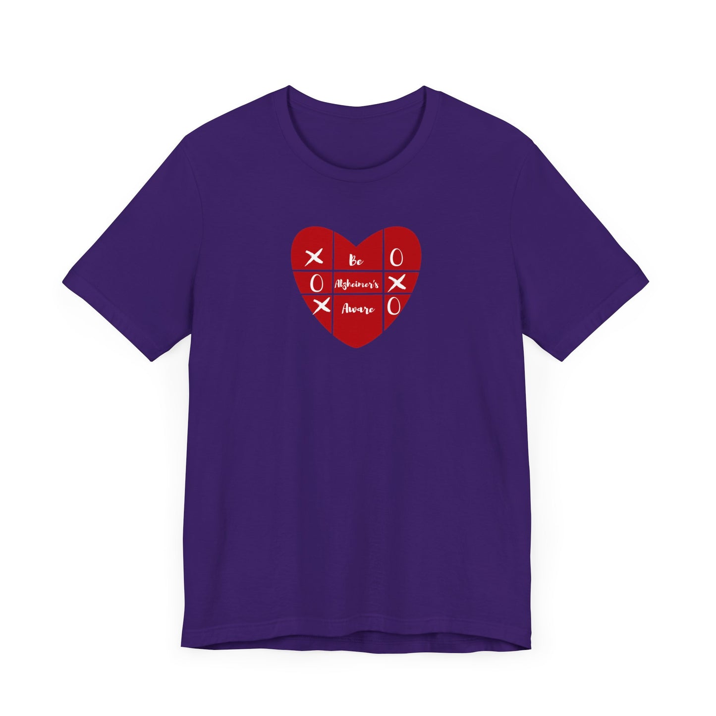 Be Alzheimer's Aware Xoxox Heart Tic-Tac-Toe Unisex T-shirt