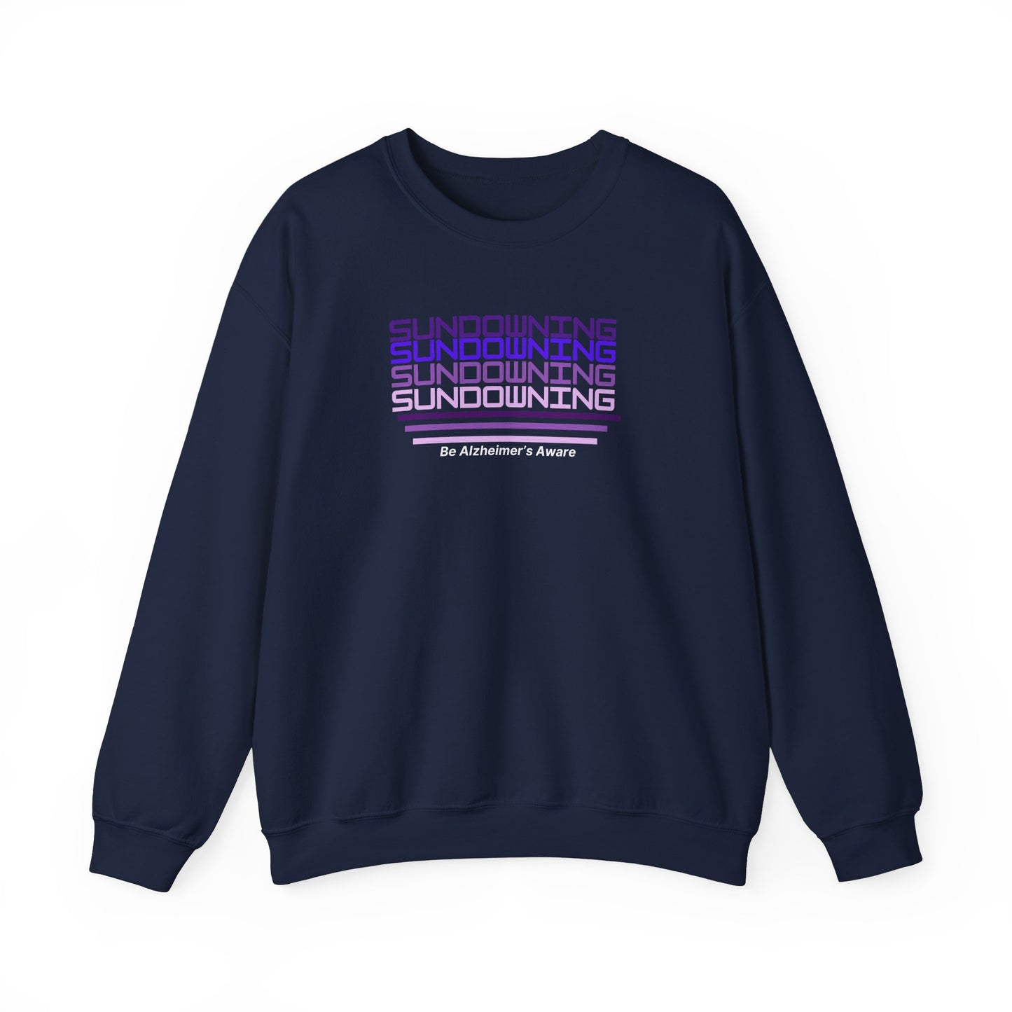 Be Alzheimer's Aware Sundowning Gradient Purple Unisex Crewneck Sweatshirt