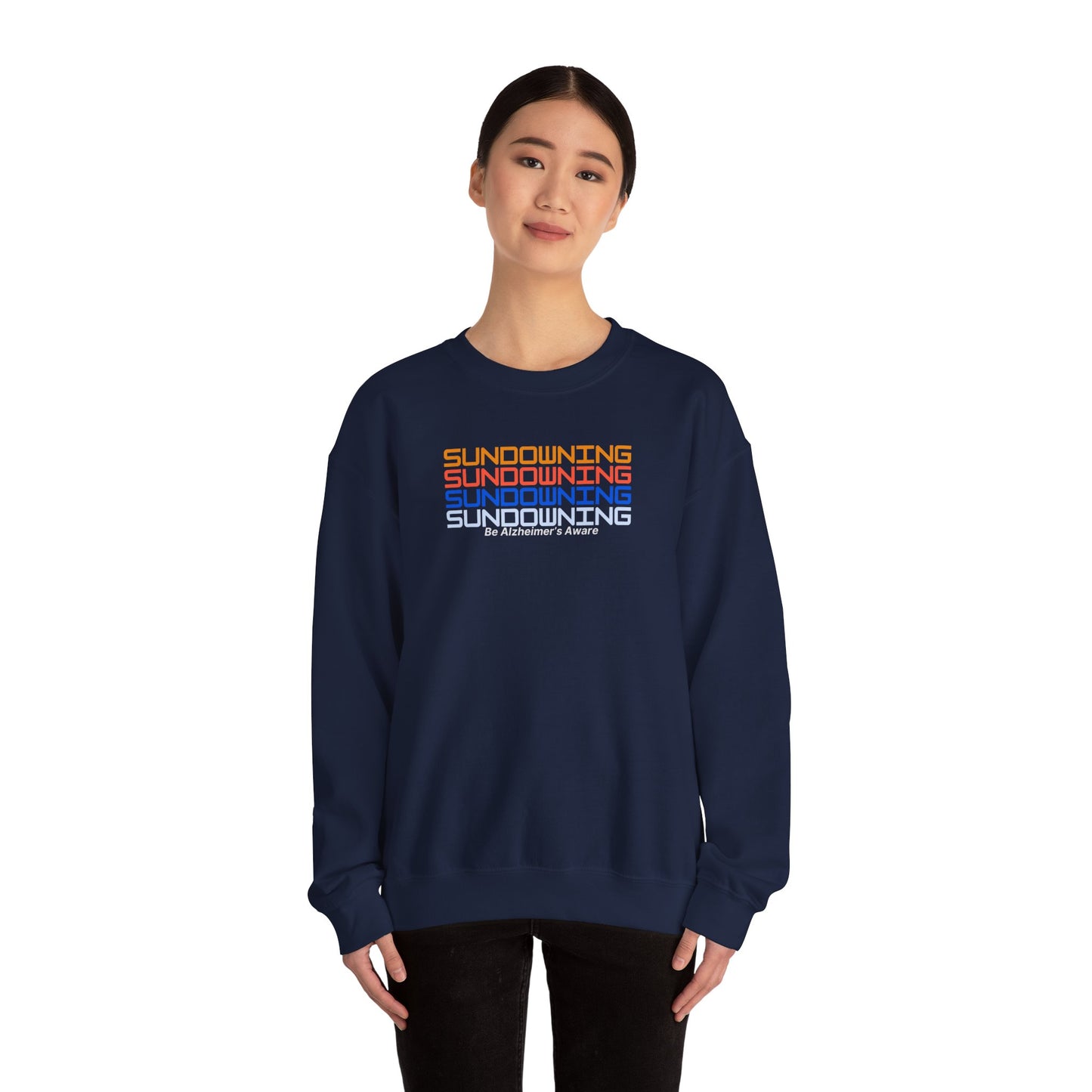 Be Alzheimer's Aware Sundowning Sunset Crewneck Sweatshirt