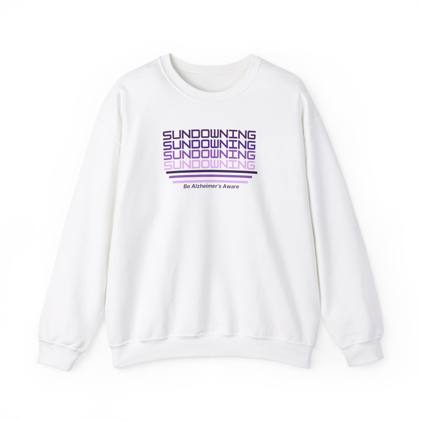 Be Alzheimer's Aware Sundowning Gradient Purple Unisex Crewneck Sweatshirt